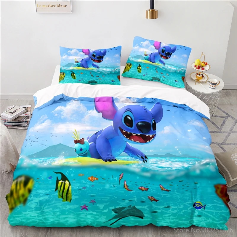 Комплект постельного белья с мультяшным 3d-рисунком Лило и Ститч комплект милыми