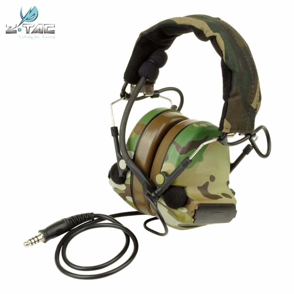 Тактические наушники Z soфтair Peltor Comtac II военные для охоты шумоподавления авиация