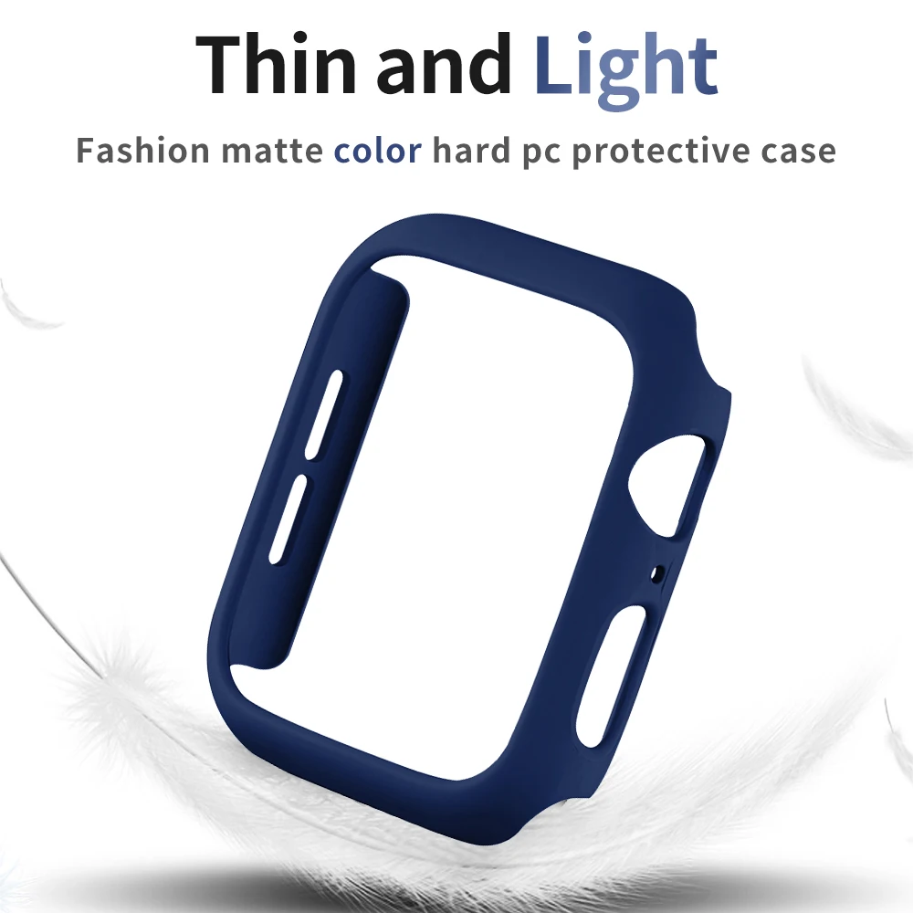 PC Hard Case for Apple Watch 8 Cover Series 7 6 SE 5 4 3 Matte Bumper 41mm 45mm 40mm 44mm 38mm 42mm for Iwatch Protective Shell