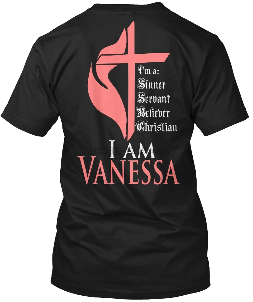 Мужская футболка Ванесса слуга верующая христианская женская футболка| |