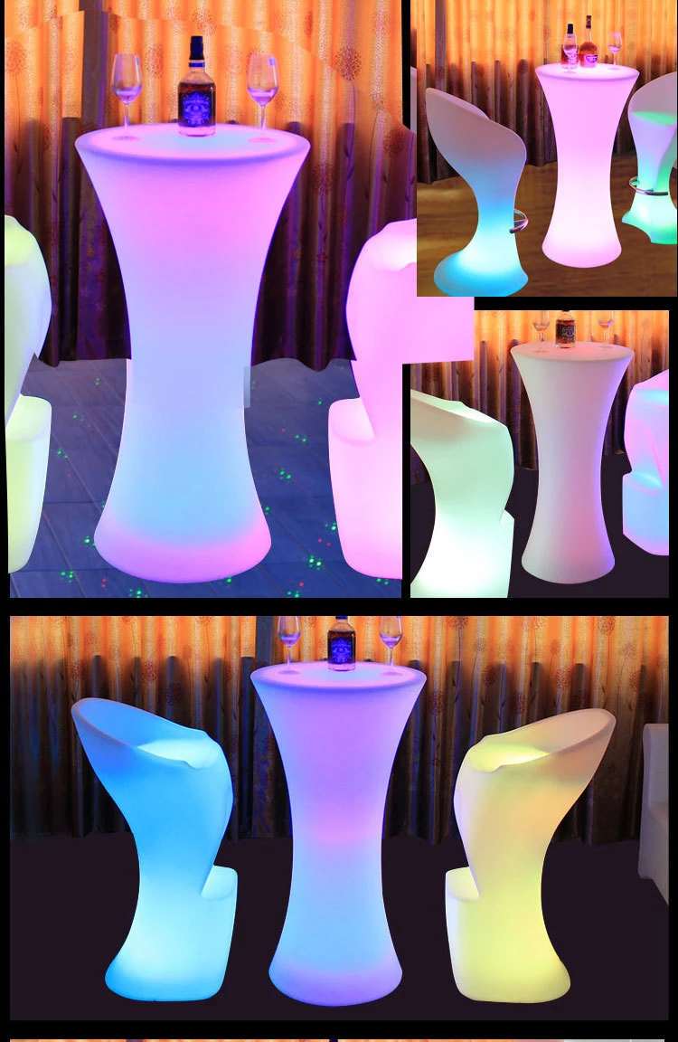 

led creative light-emitting tall bar table outdoor event exhibition bar remote control 16 lights color cocktail table
