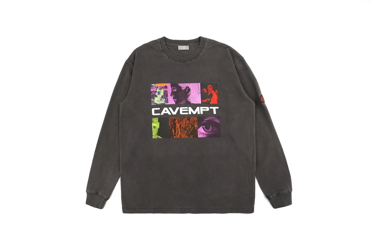 

Футболки CAVEMPT с длинным рукавом, топы оверсайз для мужчин и женщин, модные футболки CAVEMPT в японском стиле, уличном стиле, в стиле хип-хоп