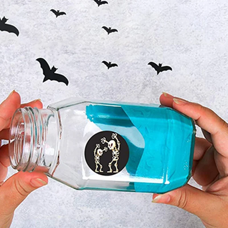 

500Pcs/roll Happy Halloween Journal Stationery Stickers DIY Deco Scrapbook Planner Poster Patchwork Craft Supplies