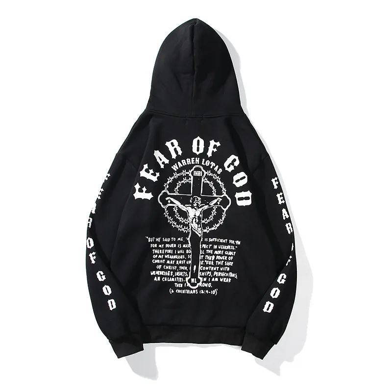 

2021 New Trend Hip-hop Lettered Casual Loose Print Hoodie Coat