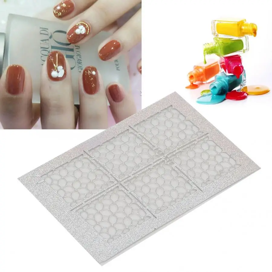 24 шт Ослепительная пустотелая наклейка для дизайна ногтей DIY трафаретная