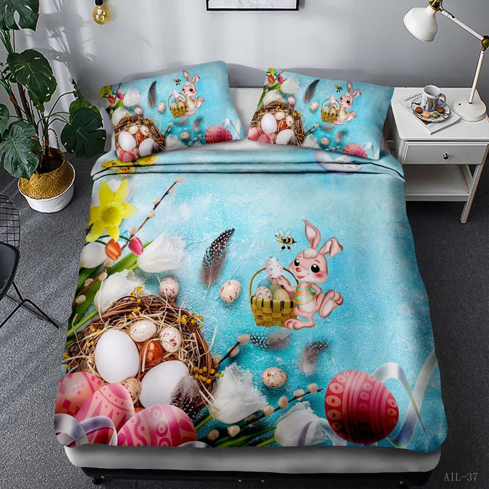 

3d Flowers Bedding Set Cartoon Duvet Cover Set Dreamy Home Textiles 2/3Pse Animal Valentine's Day Bedclothes For Adults Home
