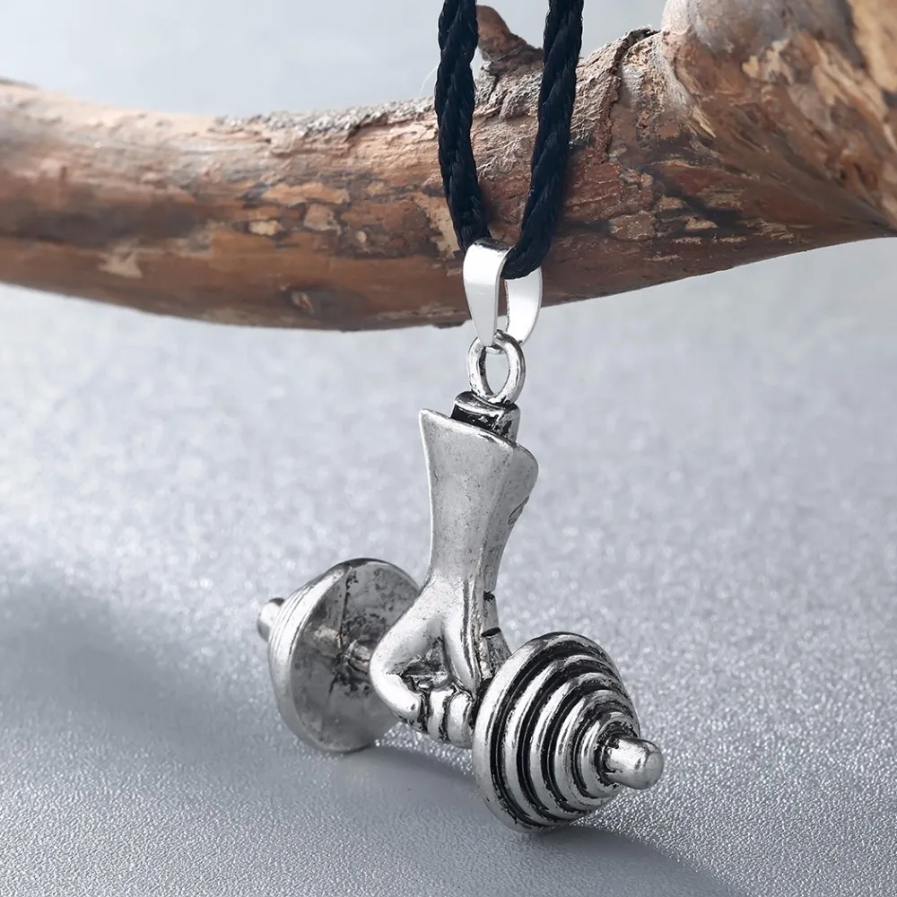 Мужская бижутерия в стиле хип-хоп ожерелье для фитнеса со штангой Женская