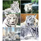 Алмазная мозаика MomoArt с тигром, квадратная вышивка, животное, вышивка, мозаика 5D сделай сам, домашний декор
