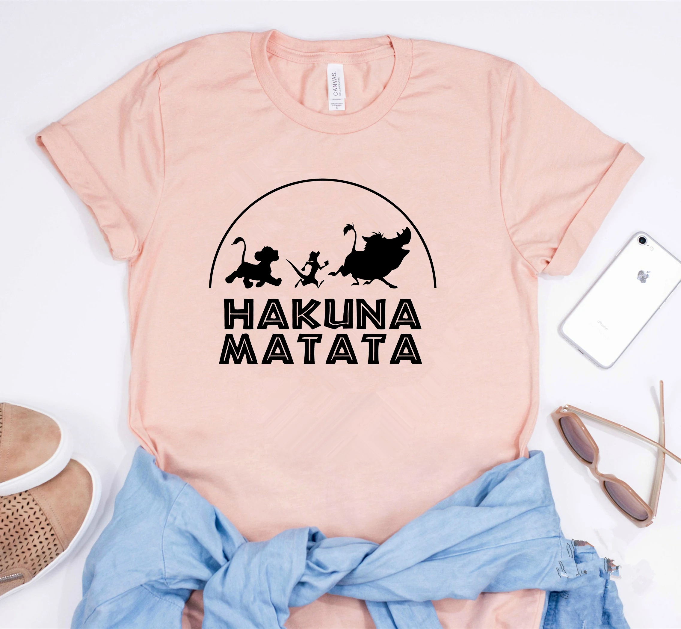 Хакуна матата летняя рубашка для женщин Tumblr трендовая забавная Милая