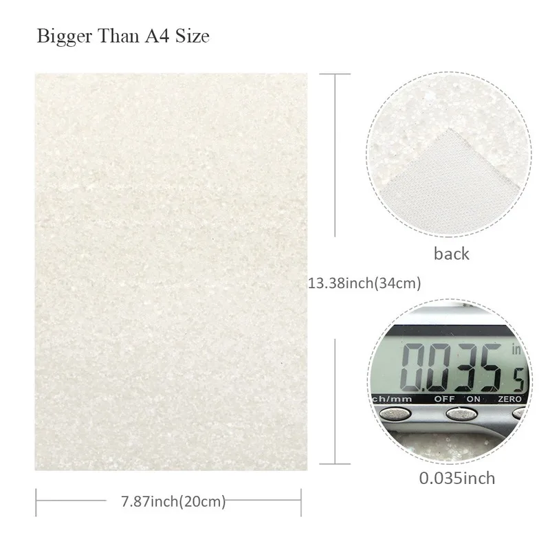 

7 Pieces/set White Chunky Glitter Fabric Multi Synthetic Leather Faux Fabric Sheets for Bow Bags Sewing Holographic Fabric