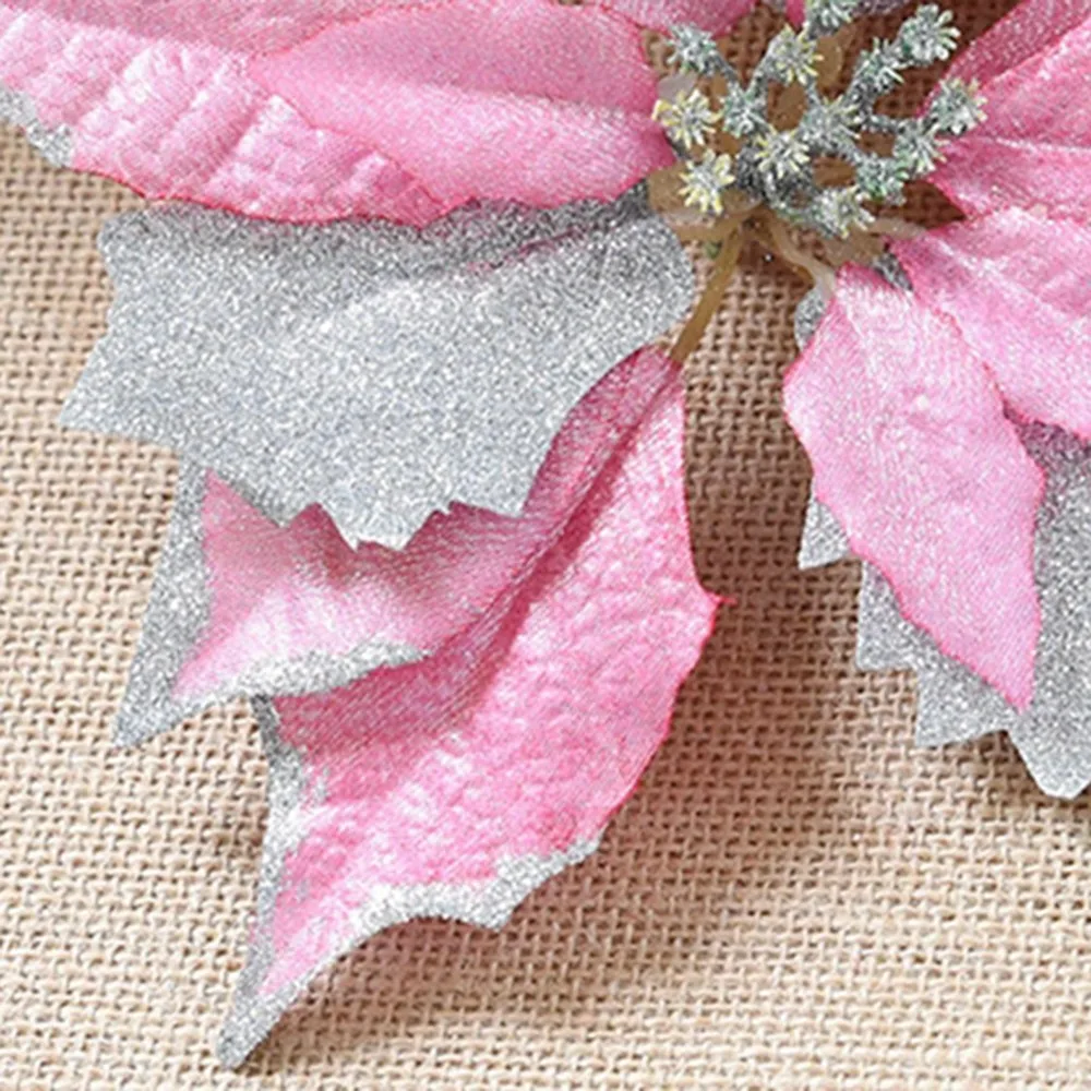 Искусственные цветы украшения Красочные золотые красные розовые трехслойные