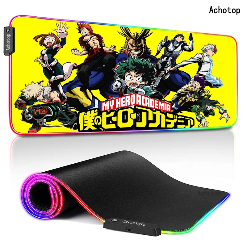 

RGB Academia Oversized Pattern Mouse Pad Desk Pad Lovely Anime Cool Mouse Pad XL HD Print Computer Gamer Locking Edge Mouse Mats