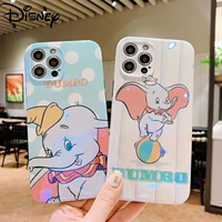 disney cartoon cute dumbo couple blu ray mobile phone case with stand for iphone12mini 12promaxiphonexxs xr7plus8plus