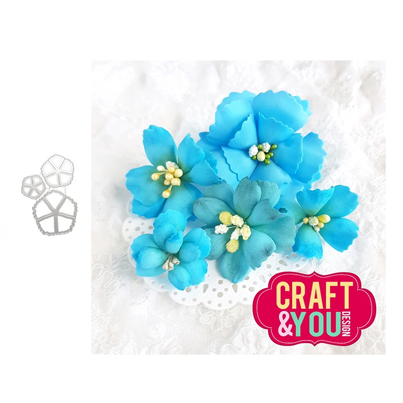

JC 3pcs Flower Petals Metal Cutting Dies for Scrapbooking Diy Craft Mold Cut Die Stencil Handmade Paper Card Make Template Decor