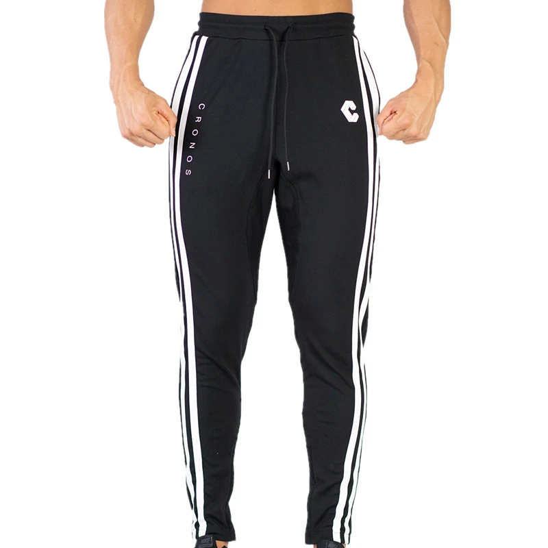 

2020 Skinny Sweatpants Workout Zipper Ankle Trousers Men's Casual Fitness Joggers Pants Gyms Stretch Cotton Men Tactical Pants