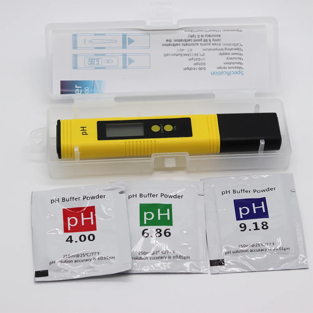 

Digital PH Meter 0.01PH High Accuracy Water Quality Tester with LCD Display for Aquarium Swimming Pool Drinking Water Tester