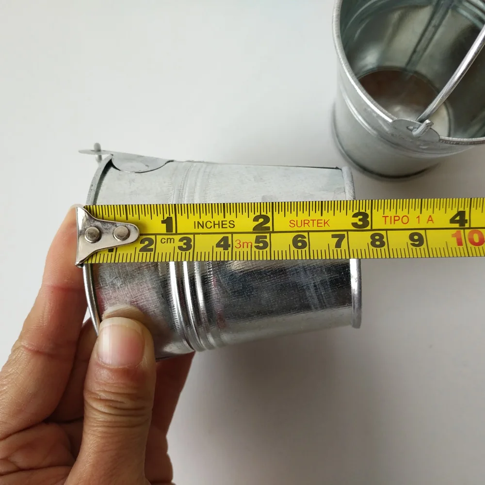 

10Pcs/lot D7*H7CM Silvery Mini Buckets Small Pails Flower pot for Wedding Event Party SF-019S