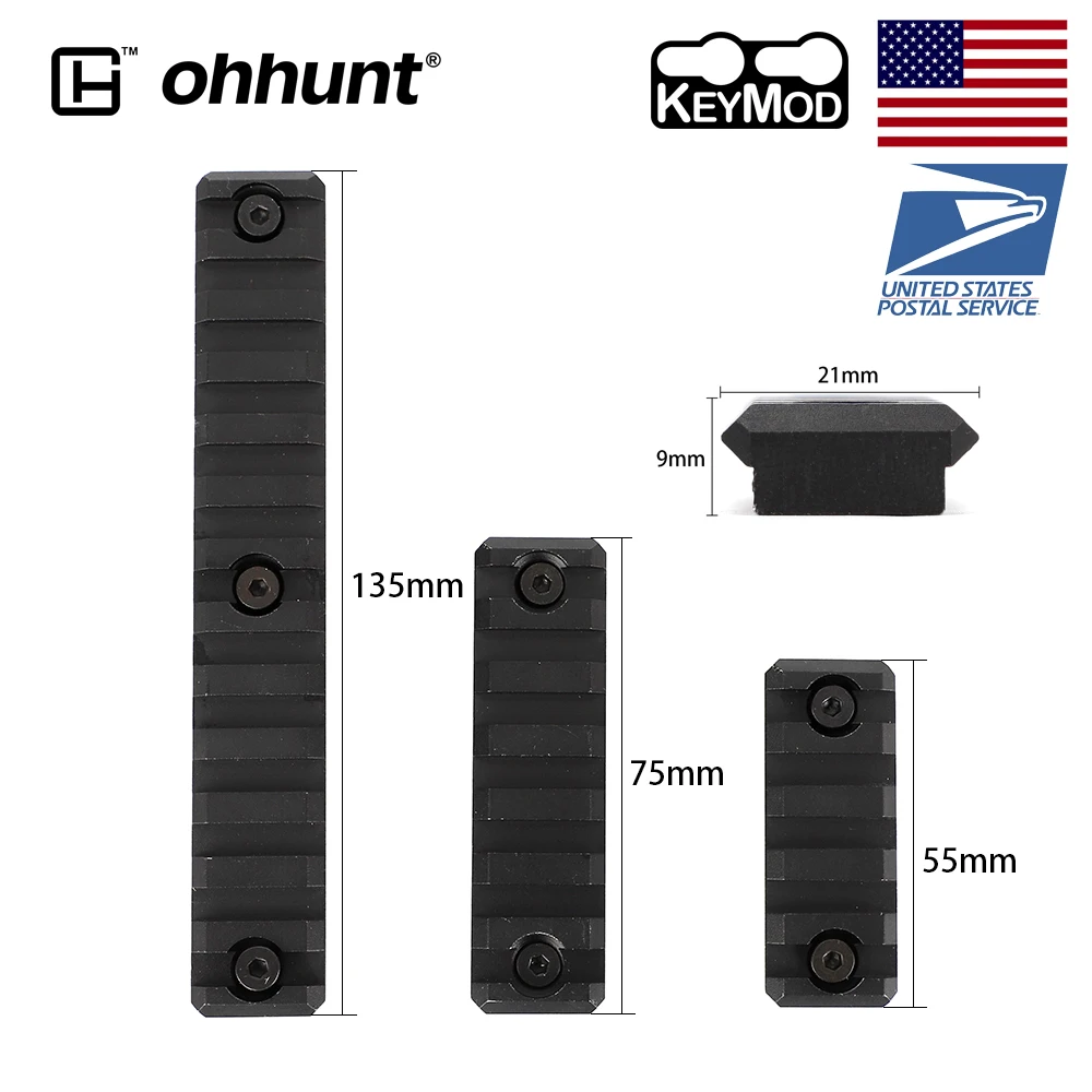 Блок рельсов ohhunt 5 слотов 7 13 2 16 дюйма 95 31 Picatinny Weaver 1913 для брелока держатель из 3