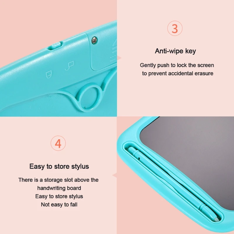 

20CB Portable Handwriting Doodle Pad Writing Board LCD Writing Tablet 8.5Inch Screen Digital for Kids Adult Home School Offic