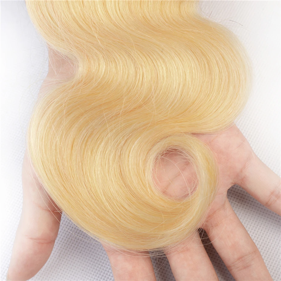 

613 Blonde Bundle Malaysian Human Hair Bundles Weave 9A Remy Hair Bundles Body Wave Blonde Color Bundle Bulk Sale Despacito