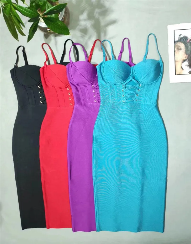 Женское вечернее платье знаменитости однотонное Бандажное Платье До Колена на