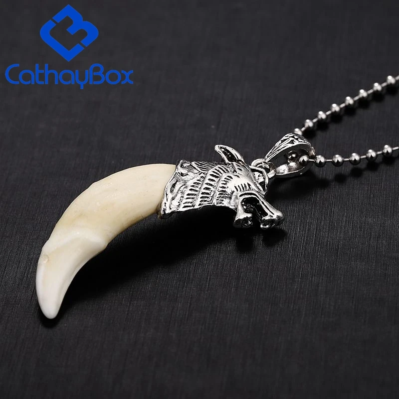 Цепочка с подвеской в виде зуба волка 24 дюйма | Украшения и аксессуары