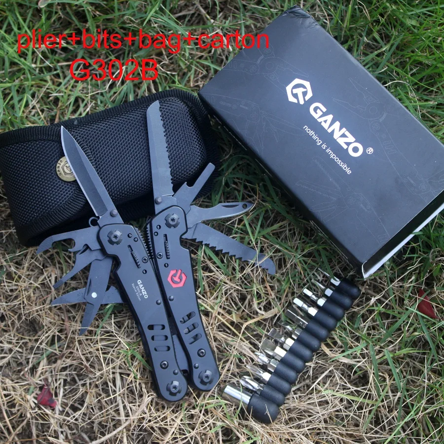 Ganzo инструмент нож мульти инструменты плоскогубцы G302B G302H Ganzo нож для выживания складные плоскогубцы Повседневная Экипировка многофункциональные инструменты плоскогубцы для кемпинга