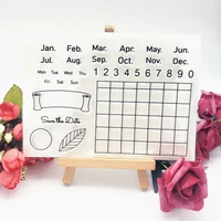 1pc calendar silicone clear seal stamp diy scrapbooking embossing photo album decoration rubber stamp art handmade stationery