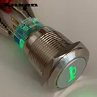 Zusen 19 мм подсвеченный звуковой сигнал символ мгновенного нажатия переключатель (ZS19F-11DTG12VN с подсвеченным звуковым сигналом symbo