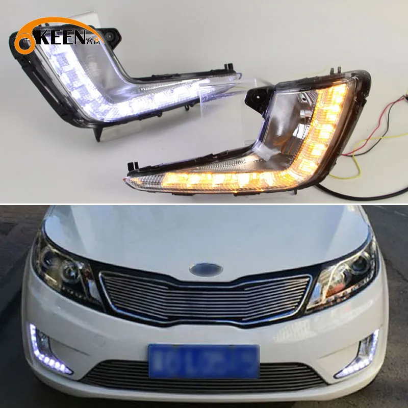 Светодиодные дневные ходовые огни для KIA K2 Rio 2011 2012 2013 2014 светодиодный