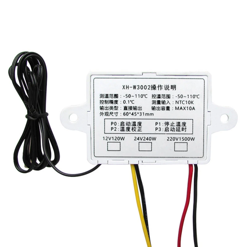 

1PC XH-W3002 Microcomputer Digital Thermostat Temperature Control Switch 110V-220V 1500W Temperature Switch Controller