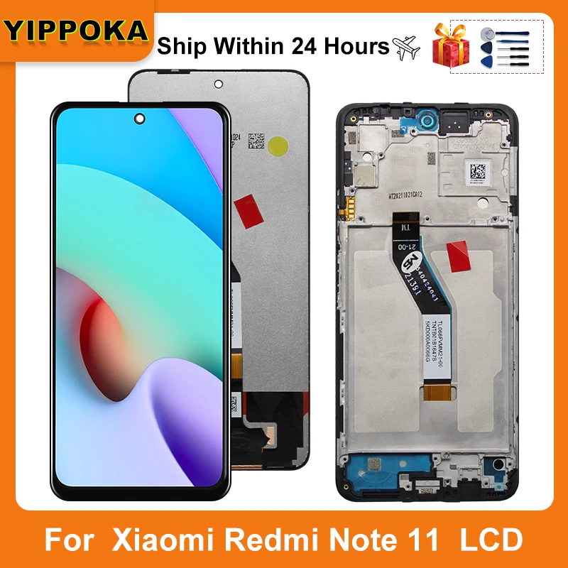 

ЖК-дисплей 6,6 дюйма для Xiaomi Redmi Note 11, сменный экран, дигитайзер, запчасти для Xiaomi Redmi Note 11, ЖК-дисплей