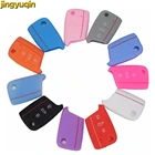 Jingyuqin дистанционный ключ чехол для VW Polo Golf 7 mk7 Tiguan; Skoda Octavia A7 Kodiaq Karoq SEAT Ateca Leon Ibiza 2015-2017
