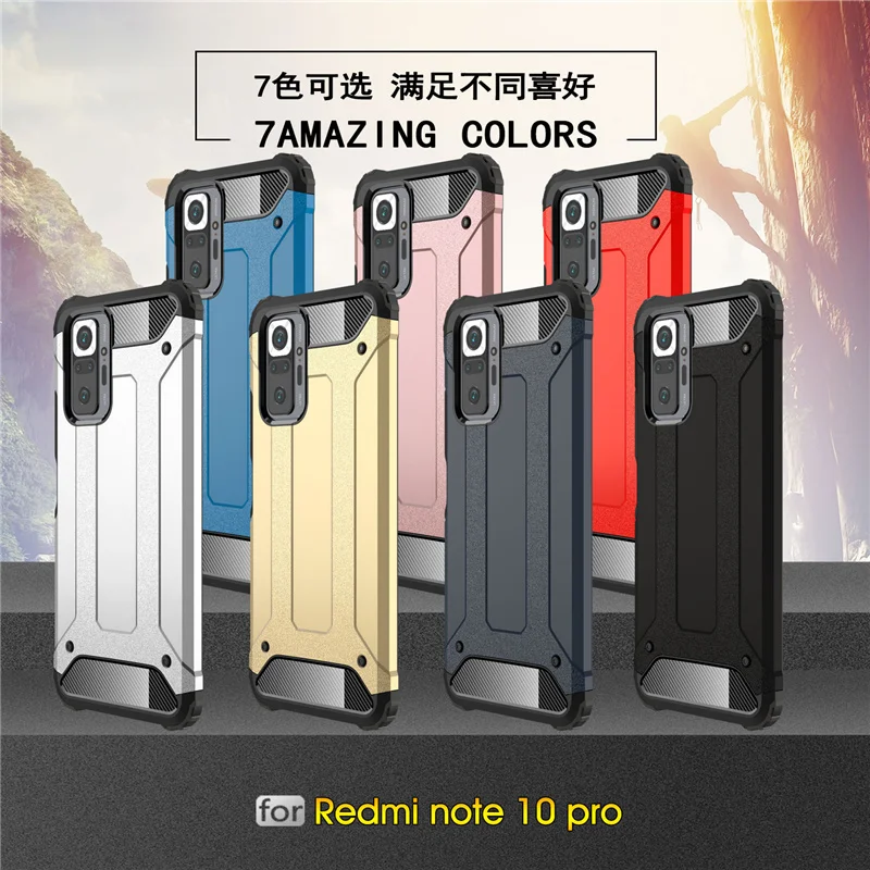 for cover xiaomi redmi note 10 pro case for redmi note 10 pro capas shockproof pc phone cover for redmi note 8 9 s 10 pro fundas free global shipping
