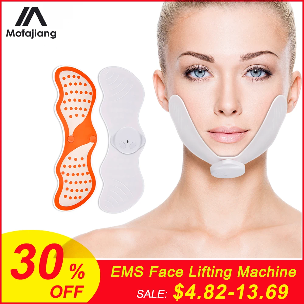 EMS машина для лифтинга лица стимулятор мышц V тренажер похудения массажер с