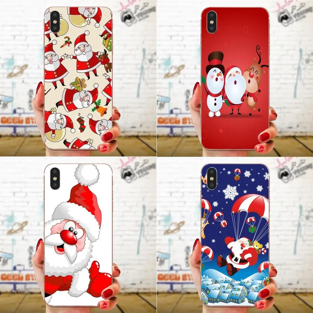 Мягкий чехол для телефона Galaxy Grand A3 A5 A7 A8 A9 A9S On5 On7 Plus Pro Star Рождественский новогодний дизайн