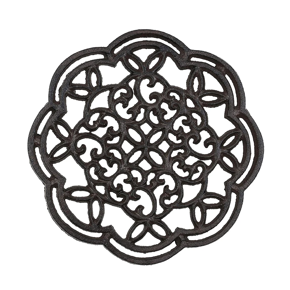 1 шт. чугунный чайник Trivet винтажный цветок/Сова/рыба/Снежинка Круглый держатель
