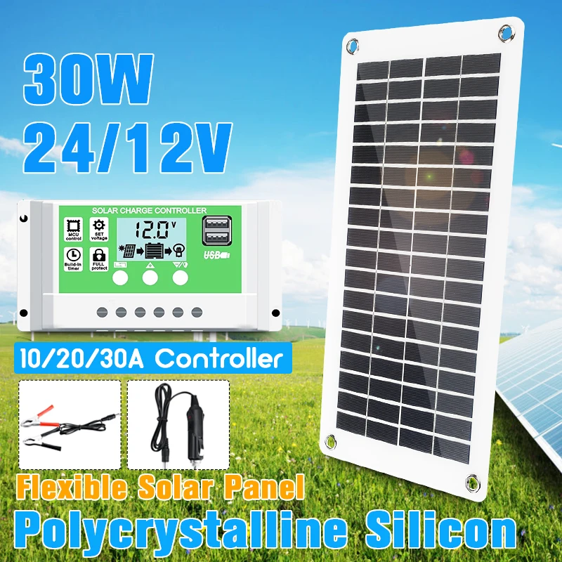 30W/50W Панели солнечные контроллер зарядного устройства гибкий 18V LED для зеленый