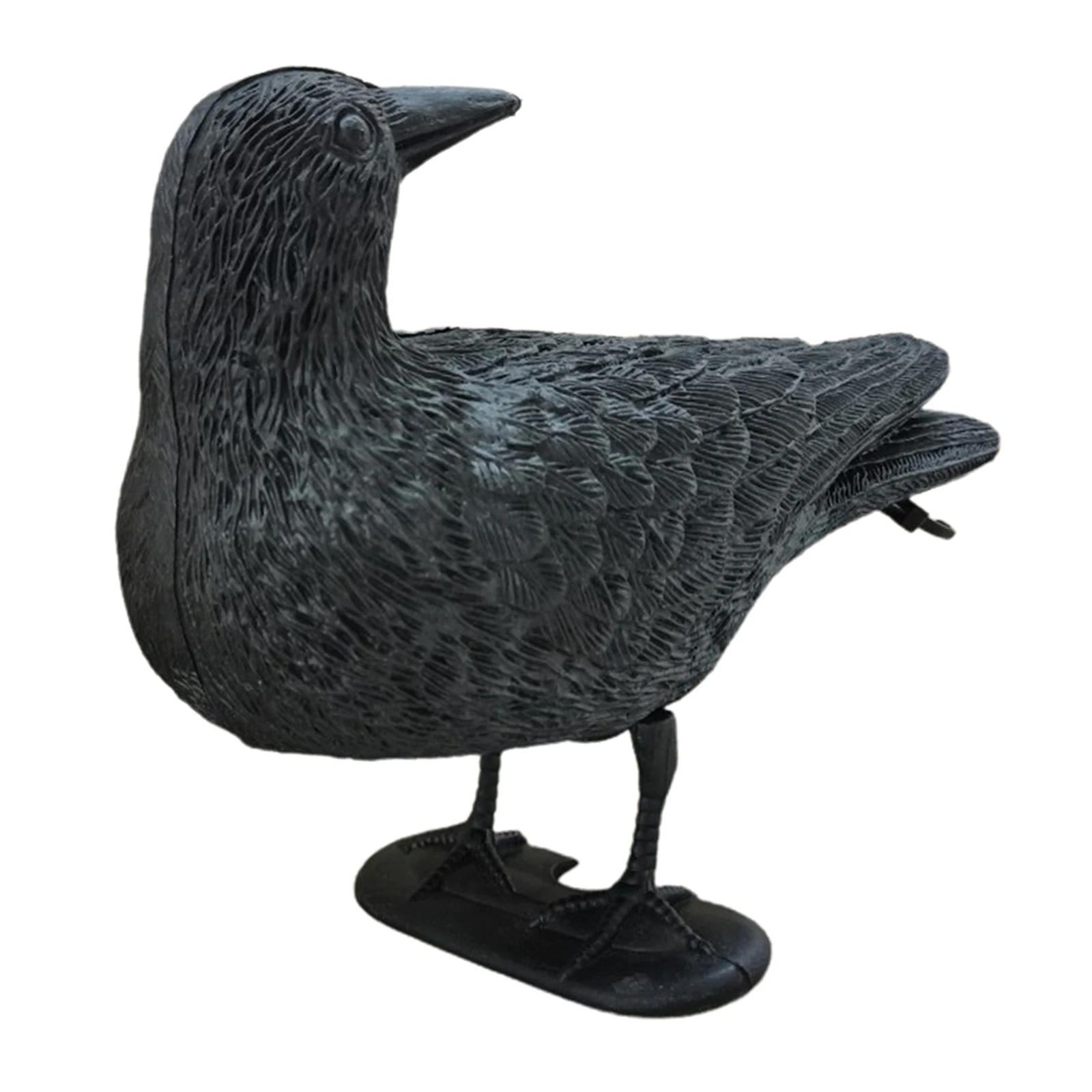 

Lifesize Воронка приманка со стойкой для ног, сдерживающий вредителей искусственный Ворон птиц, пугал, охотничий декор, статуэтка-реквизит для ...