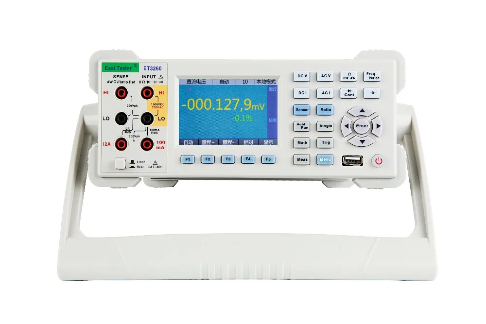 

ET1260A 6 1/2 цифровой True RMS Benchtop мультиметр, автоматический аналоговый мультиметр