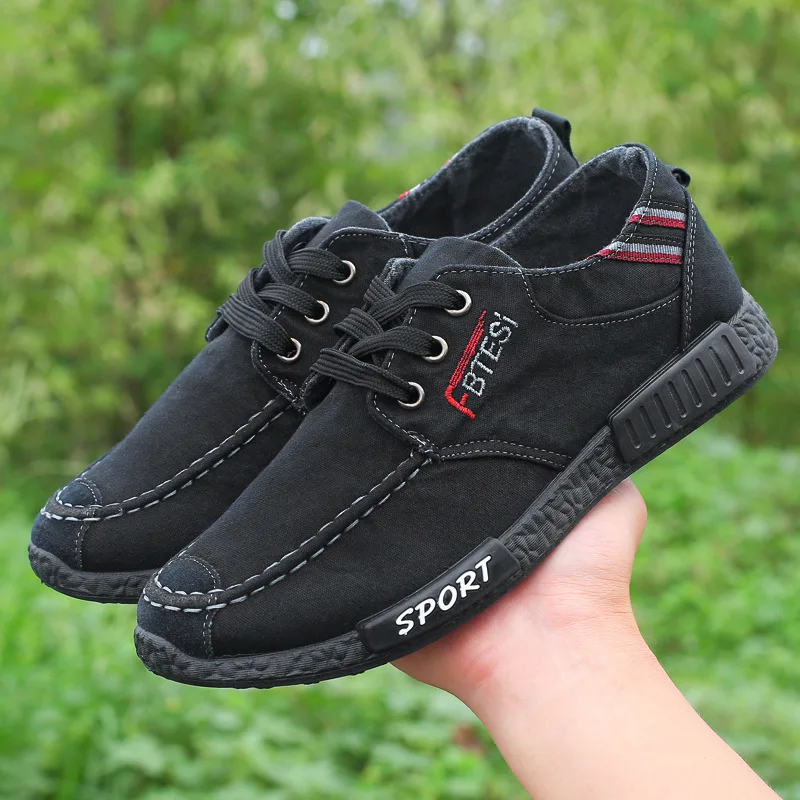 Тканевая парусиновая обувь в стиле Старый Пекин Мужская Осенняя модная для папы