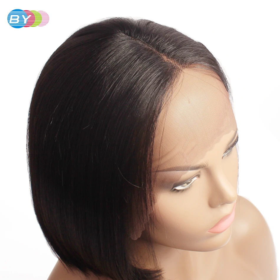 [BY] бразильские прямые волосы пучки с 360 кружевной фронтальной застежкой