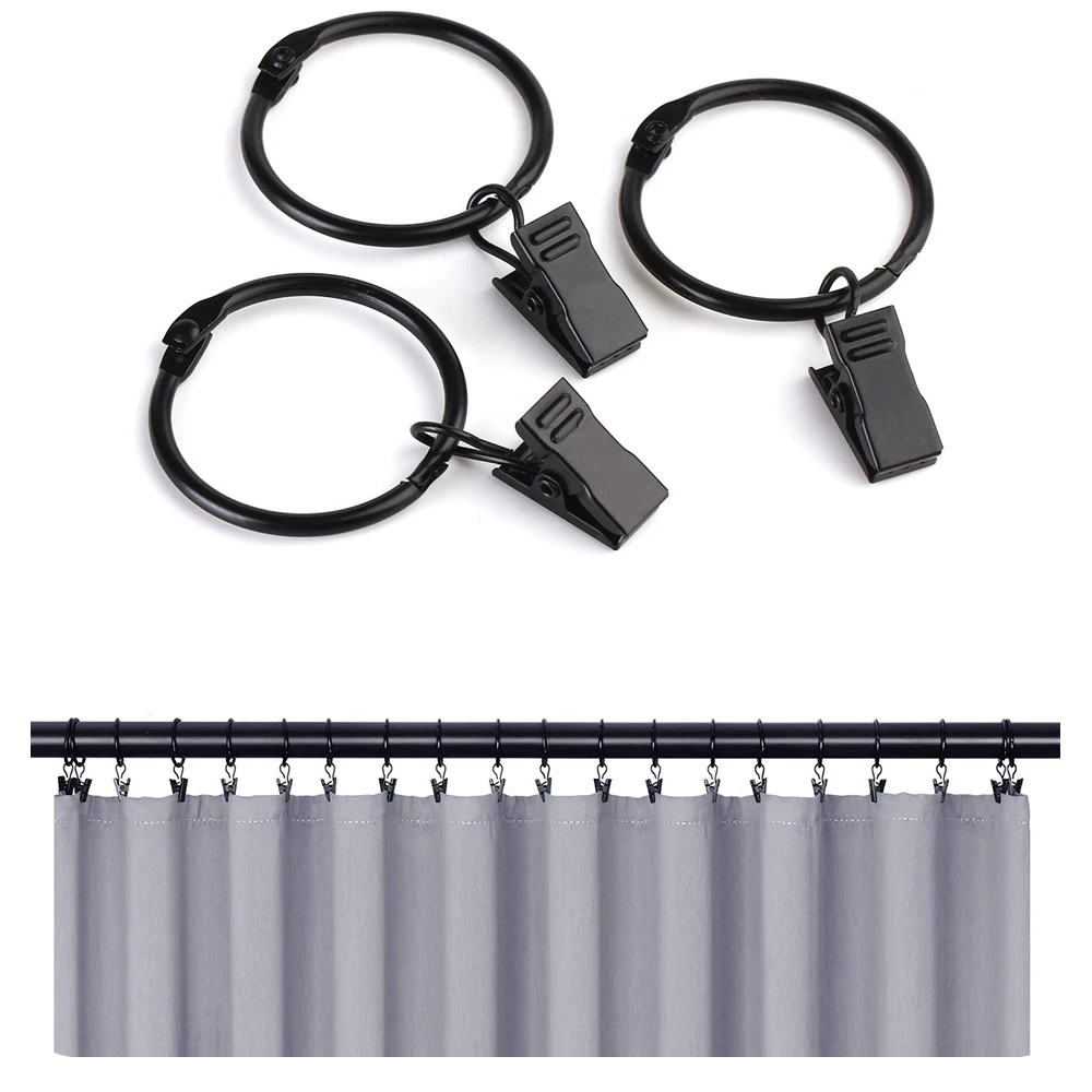 Металлические открывающиеся Кольца для штор зажимы сверхпрочные нержавеющие