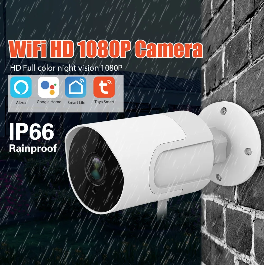 

Водонепроницаемая IP-камера Tuya Smart Life, 1080P, IP66, Wi-Fi