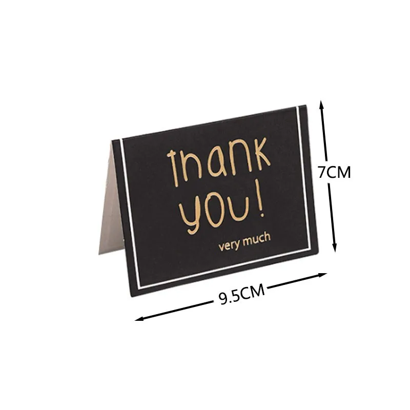 

5Pcs/lot thank you for you best wishes Folding card gift message card DIY decoration Holiday greeting card envelope
