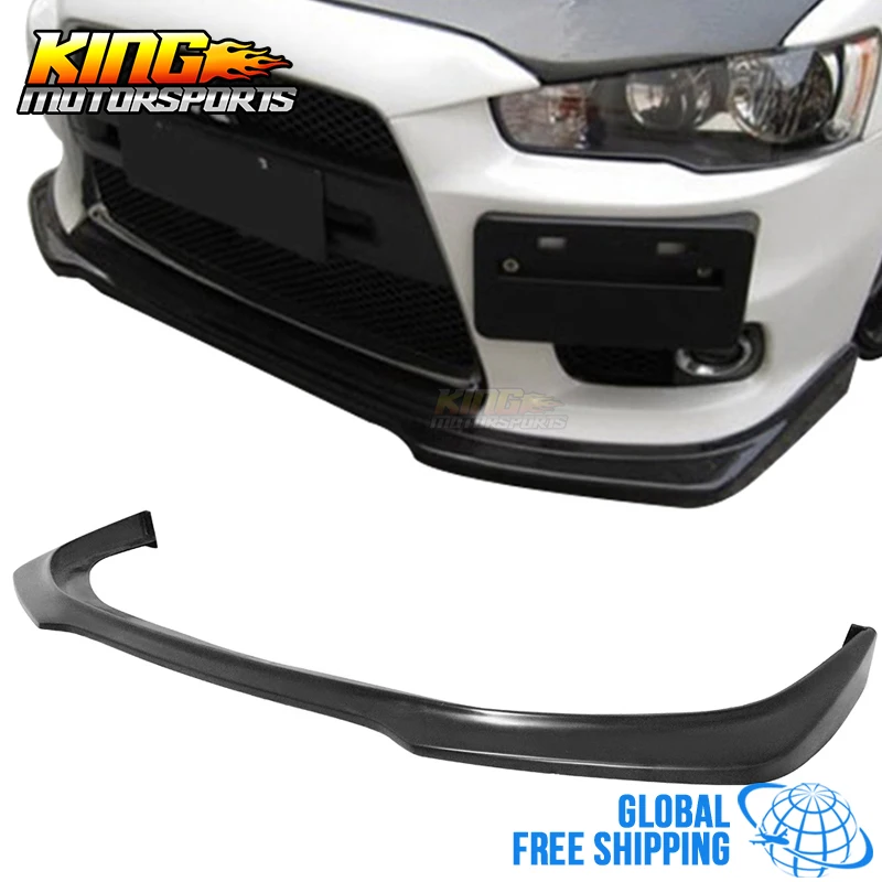 Подходит для 08 15 Mitsubishi Evolution EVO X 10 R Стиль переднего бампера губ PU Global БЕСПЛАТНАЯ
