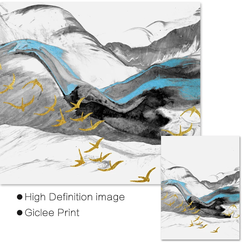 Абстрактная Картина на холсте Современные принты настенные художественные