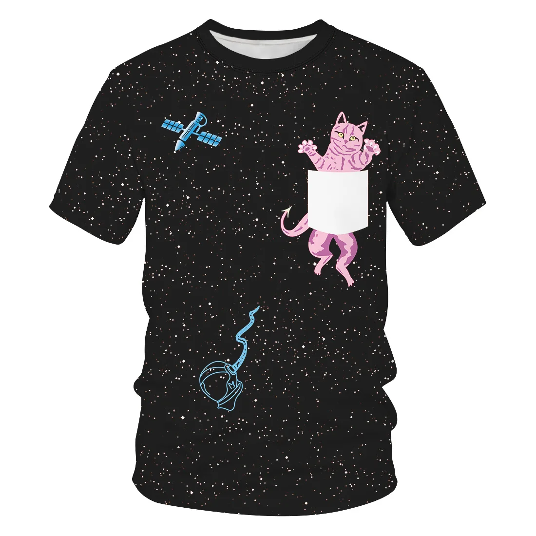 

New Summer Harajuku Cat Prints Casual Fitness Gym Sport Short Sleeve Women Femme T Shirt Tops Tees Men Lover Graphic T-Shirts