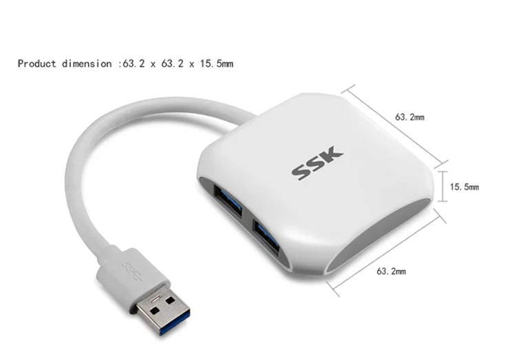 Прямые продажи, горячая распродажа, Usb 2,0 A, четыре порта, Usb3.0 концентратор, деконсентратор, ноутбук, конвертер, удлинитель Shu300