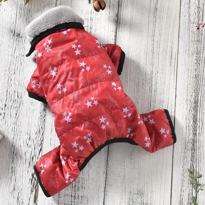 Зимняя Теплая Одежда для собак Толстая куртка спортивный костюм с маленькими